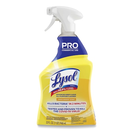 Lysol Cleaners & Detergents, Trigger Spray Bottle, 32 oz, Lemon Breeze 19200-00351